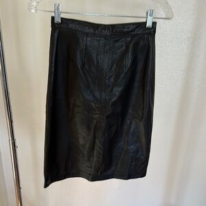 Vintage 1980’s Black Leather Skirt